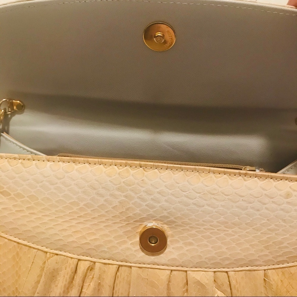 Vintage Snakeskin Leather Shoulders  Bag - Picture 12 of 15